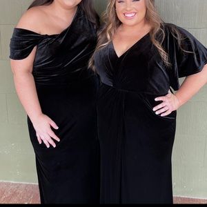 Revelry Moira Convertible Velvet Bridesmaid Dress size 20